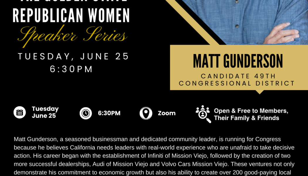 GSRW Presents 2024 Congressional Candidate Matt Gunderson