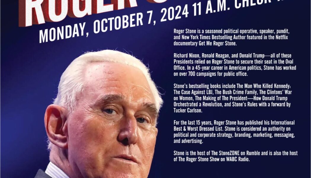 East Valley Republican Women Patriots Present Roger Stone Luncheon Event