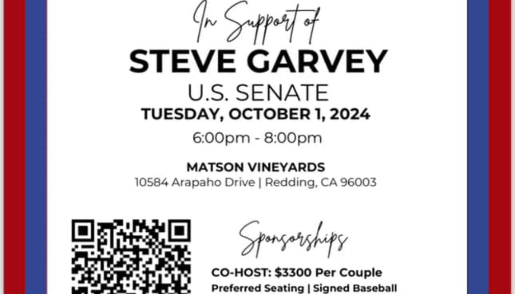 Redding CA Reception in Support of Steve Garvey